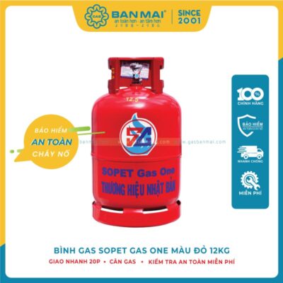 Bình Gas SOPET đỏ 12kg Nhật Bản