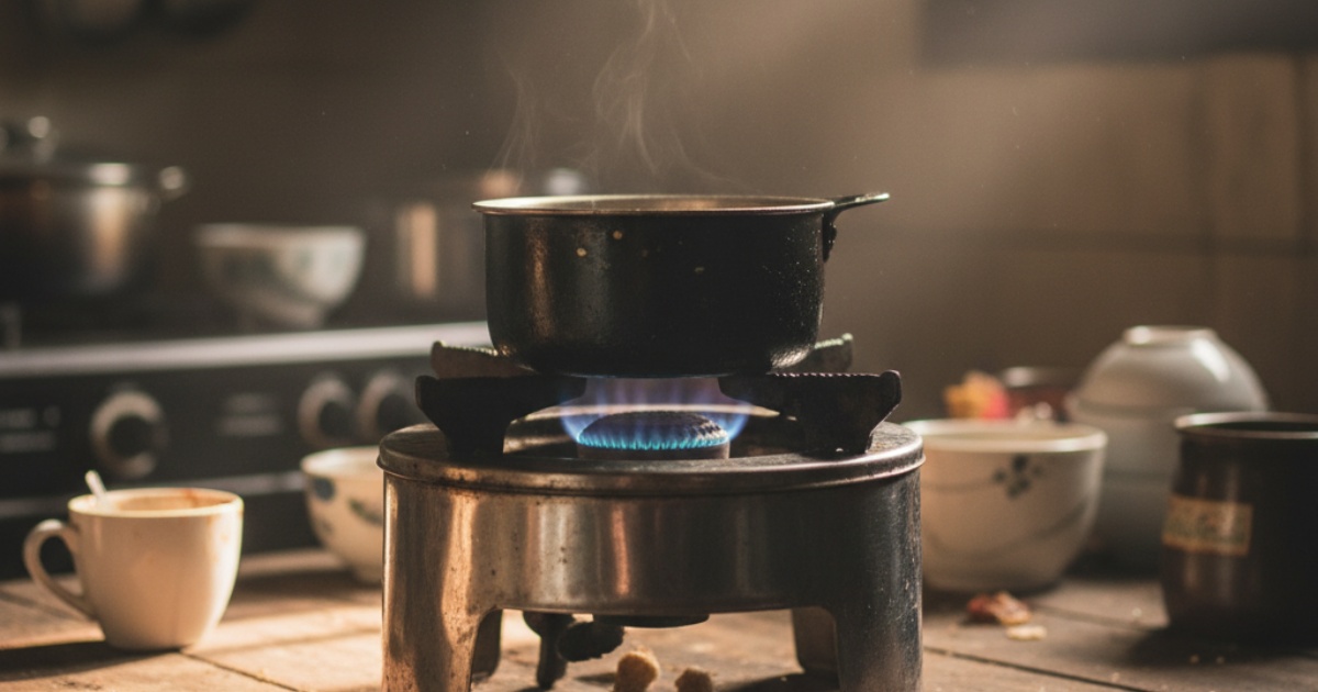 bếp gas mini lửa yếu