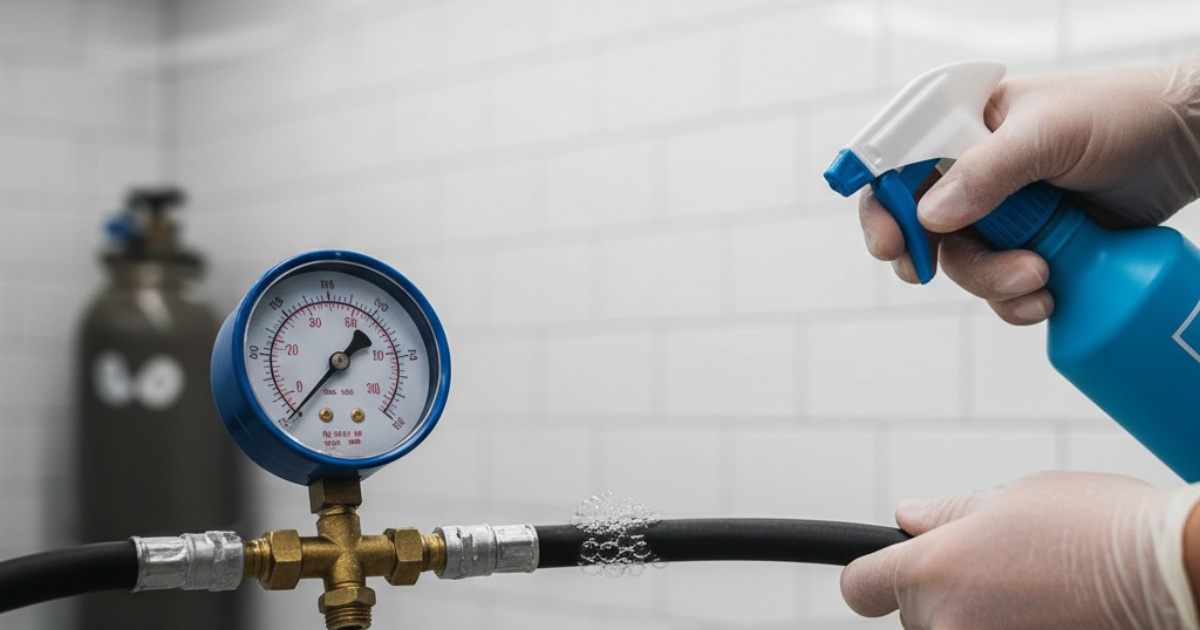 cách kiểm tra rò rỉ gas