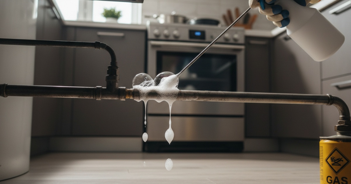 cách kiểm tra rò rỉ gas