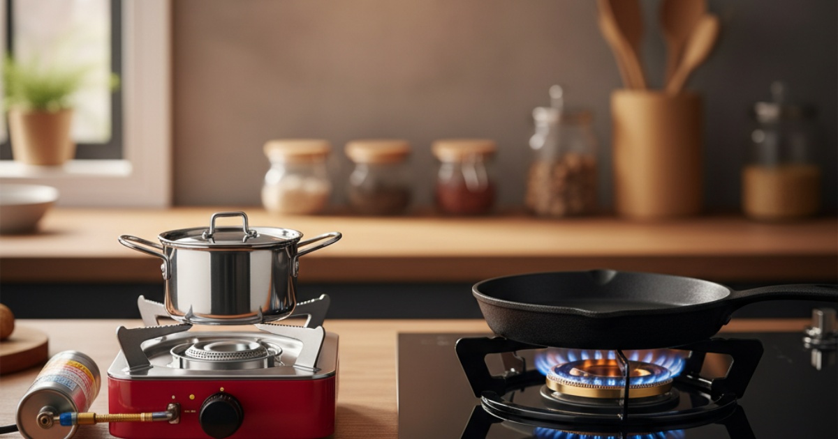 so sánh bếp ga mini và bếp ga đơn