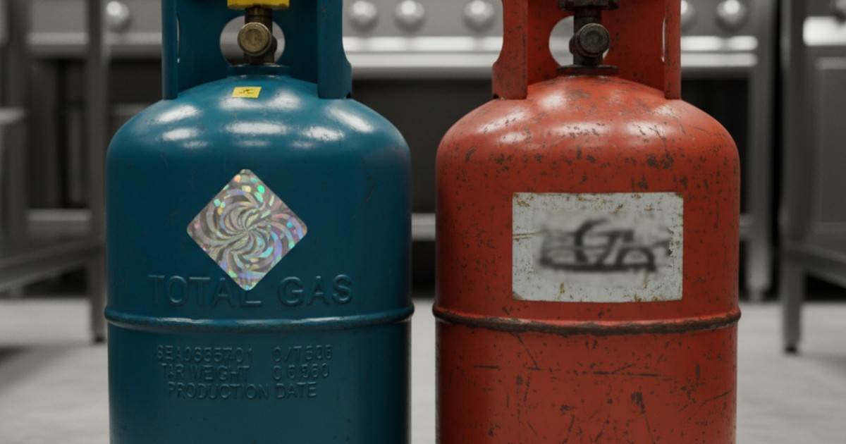 Cách phân biệt bình gas chính hãng và bình gas giả