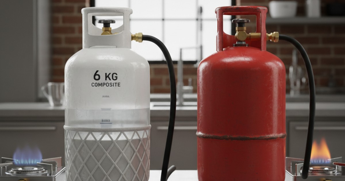 So Sánh Bình Gas Composite 6kg Với Bình Gas Thép Truyền Thống