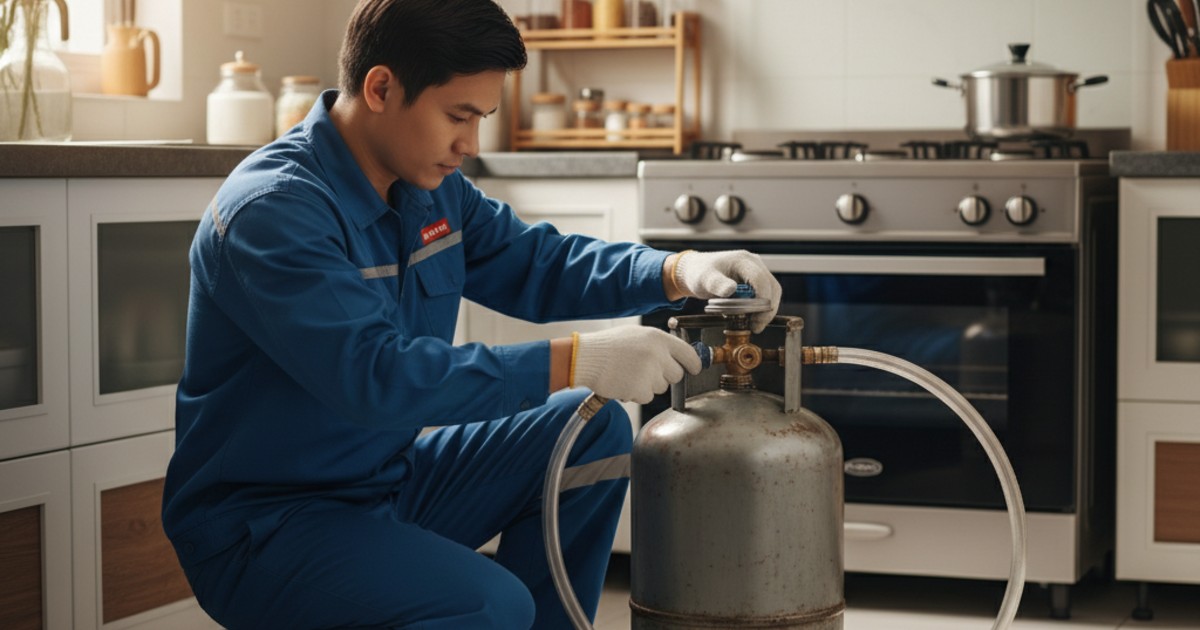 Quy trình đổi gas quận 12 an toàn và đúng kỹ thuật