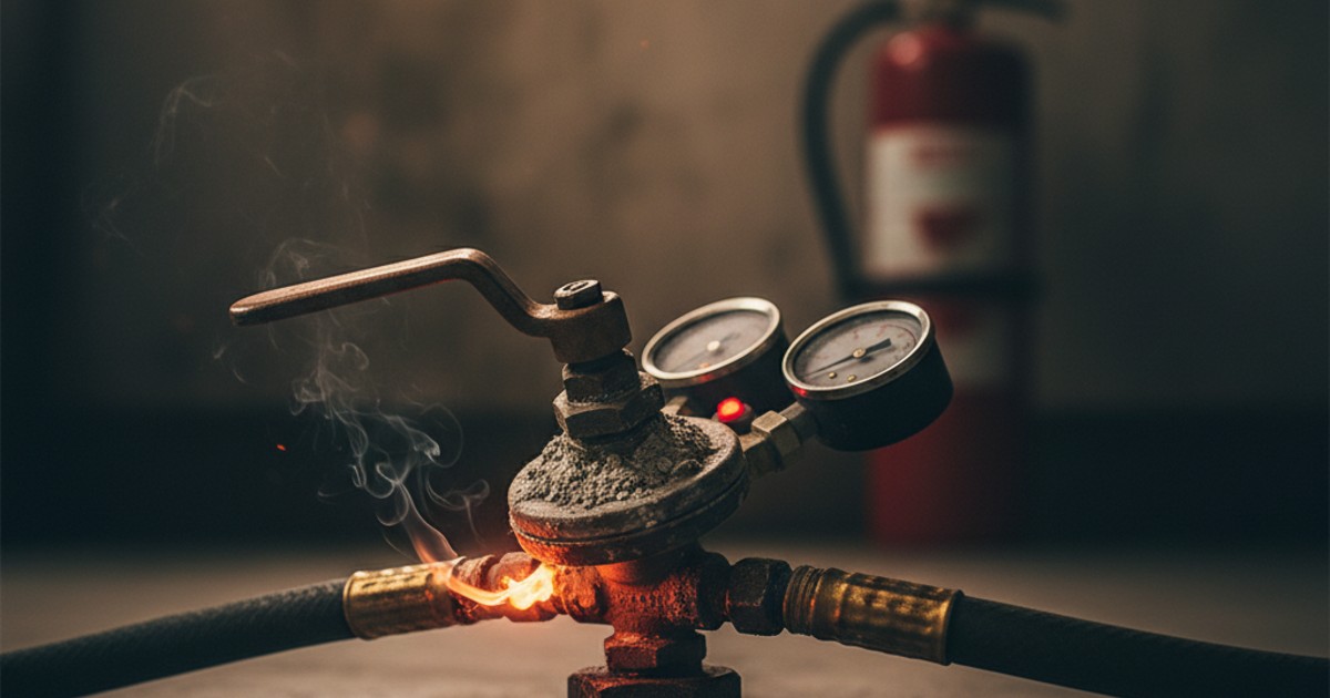 van bình gas bị kẹt