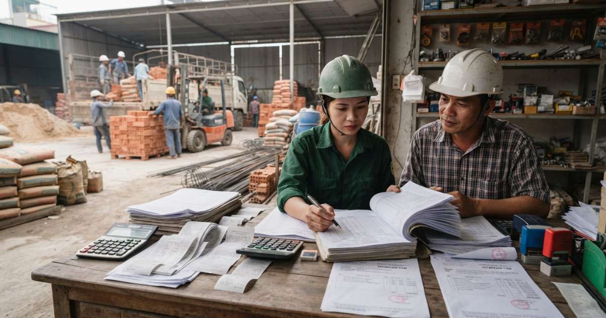 mua vật liệu xây dựng hạch toán