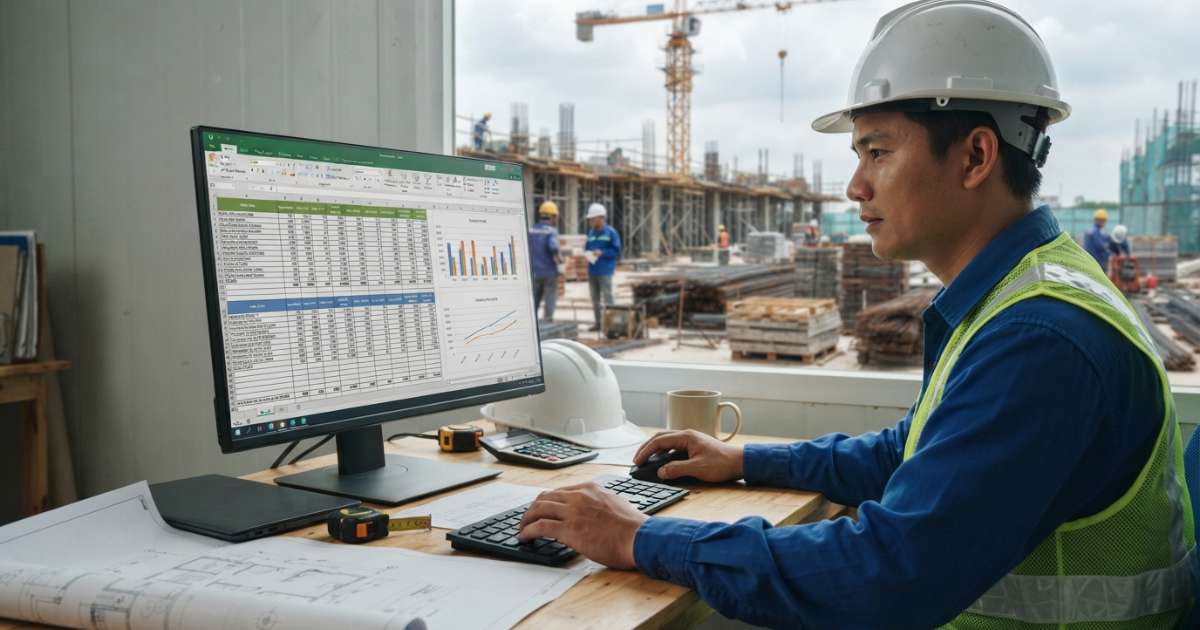 quản lý vật liệu xây dựng bằng excel