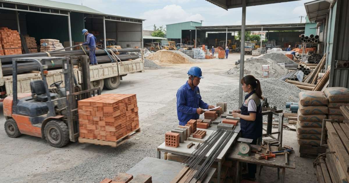 quy trình mua bán vật liệu xây dựng