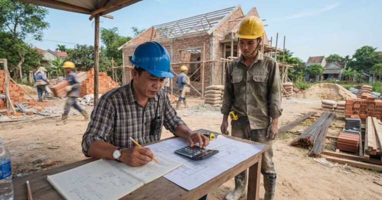 tính vật liệu xây dựng nhà cấp 4