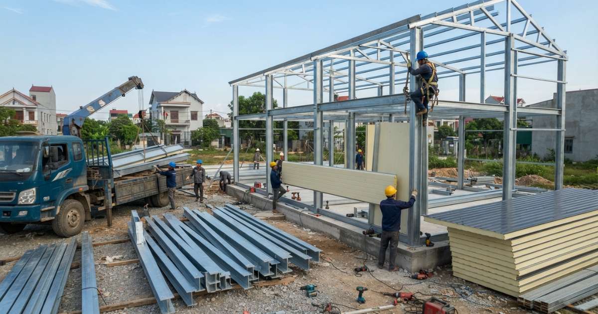 vật liệu làm nhà tiền chế