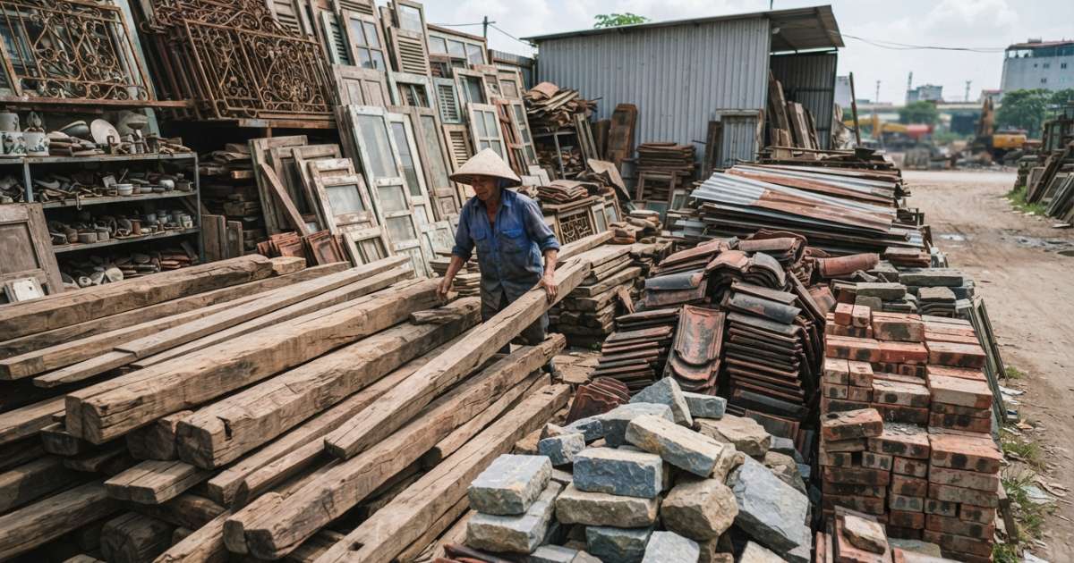 vật liệu xây dựng cũ