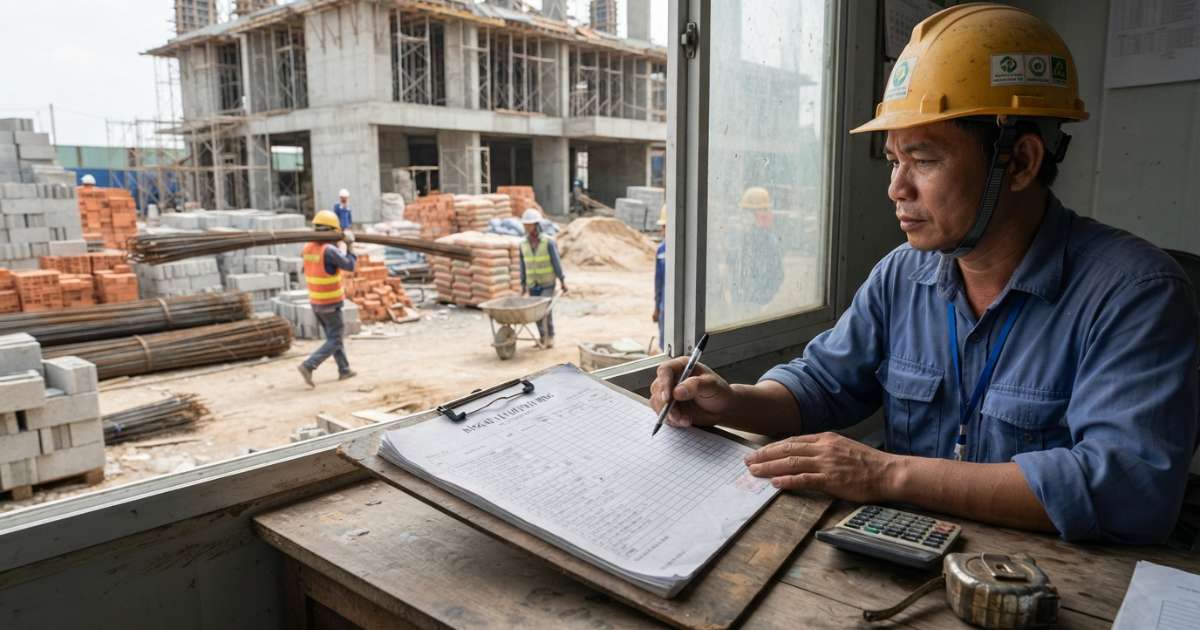 Các thành phần cốt lõi trong mẫu bảng kê vật liệu xây dựng chuẩn